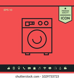 Washing machine linear icon