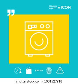 Washing machine linear icon