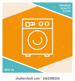 Washing machine linear icon