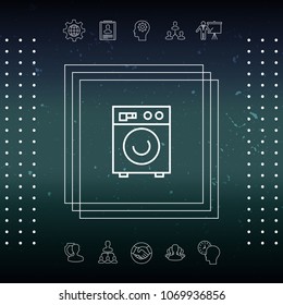Washing machine linear icon