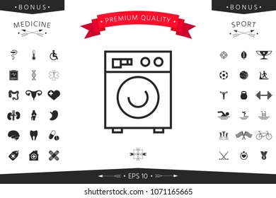 Washing machine linear icon