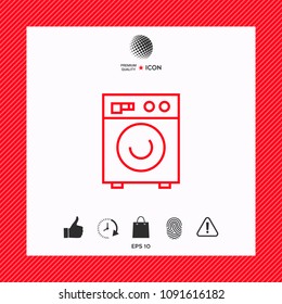 Washing machine linear icon