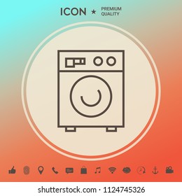 Washing machine linear icon