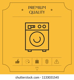Washing machine linear icon