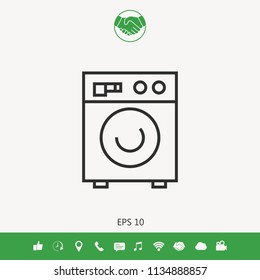 Washing machine linear icon