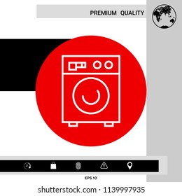 Washing machine linear icon