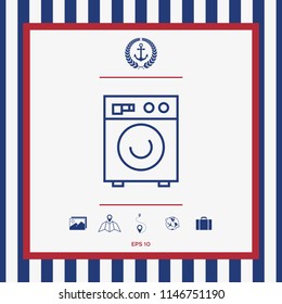 Washing machine linear icon