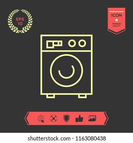 Washing machine linear icon