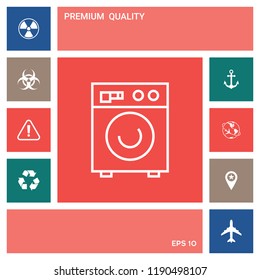 Washing machine linear icon