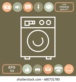 Washing machine linear icon