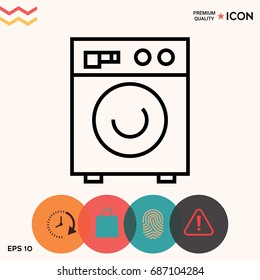 Washing machine linear icon