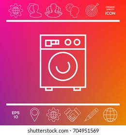 Washing machine linear icon
