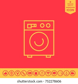 Washing machine linear icon