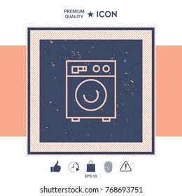 Washing machine linear icon