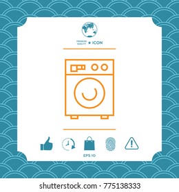 Washing machine linear icon