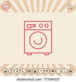 Washing machine linear icon