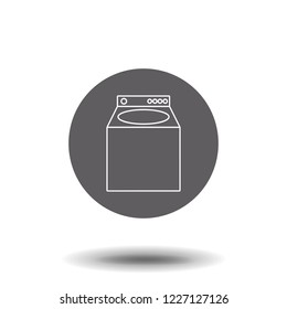 Washing machine linear icon. Washing machine concept stroke symbol design. Thin graphic elements vector illustration, outline pattern on a white background, eps 10.