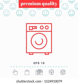 Washing machine linear icon. Graphic elements for your design