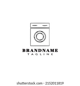 washing machine logo cartoon icon design template black modern vector illustration