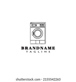 washing machine logo cartoon icon design template black modern isolated illustration