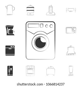 washing machine logo icon. Detailed set of household items icons. Premium quality graphic design. One of the collection icons for websites, web design, mobile app on white background
