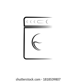 washing machine logo illustration design