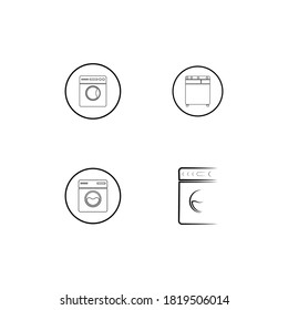 washing machine logo illustration design