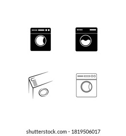 washing machine logo illustration design