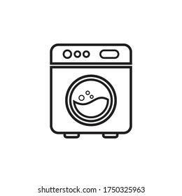 washing machine logo illustration template design

