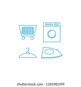 Washing machine logo laundry icon