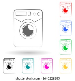 washing machine logo multi color style icon. Simple glyph, flat vector of electro icons for ui and ux, website or mobile application