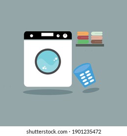 Washing Machine logo symbol, creative laundry machine logo design