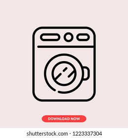 Washing machine modern vector style. Washing machine icon for web and app. Washing machine icon concept.