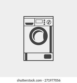 Washing machine monochrome icon