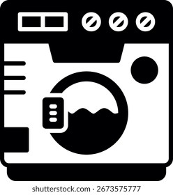 Lavadora Nuevo Vector de diseño de iconos creativos