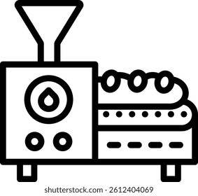 Washing Machine Olive Icon Outline Vector Illustration