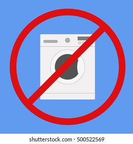 Washing machine on isolated background. Flat vector illustration