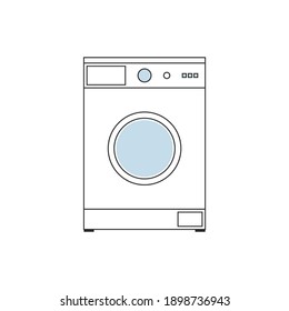 Washing machine on white background