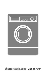 Washing machine on white background  