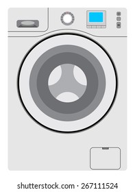 Washing machine on a white background