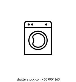 Washing machine outline icon. Laundry icon