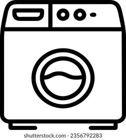 diseño sencillo del icono de contorno de la máquina de lavado