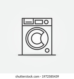 Washing Machine outline vector concept icon or design element