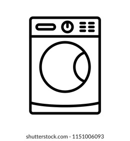 Washing machine outline vector icon