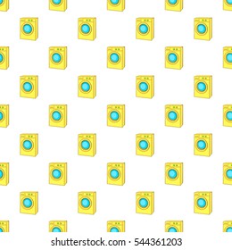 Washing machine pattern. Cartoon illustration of washing machine vector pattern for web