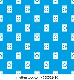 Washing machine pattern repeat seamless in blue color for any design. Vector geometric illustration