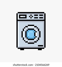 Washing machine in pixel art 