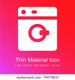 Washing Machine red and pink gradient material white icon minimal design