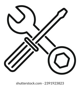 Washing machine repair tools icon outline vector. Fix service. Worker dish wash