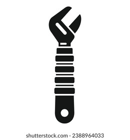 Washing machine repair wrench icon simple vector. Fix tube. Electric worker